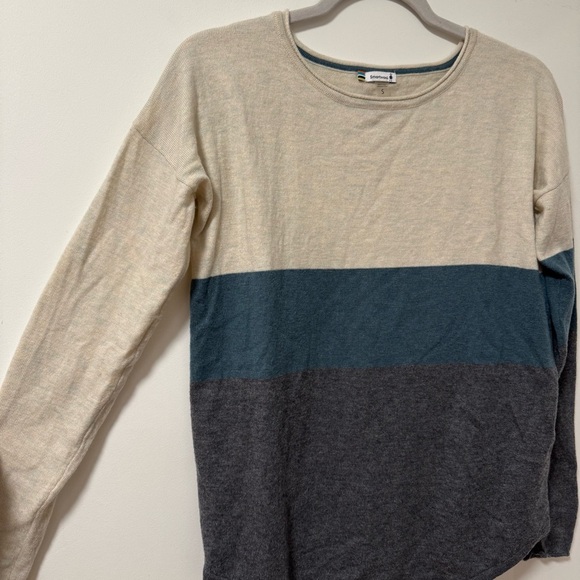 Smartwool Merino Wool Color Block Crewneck Sweater Women's Shadow Pine Small - Picture 2 of 7